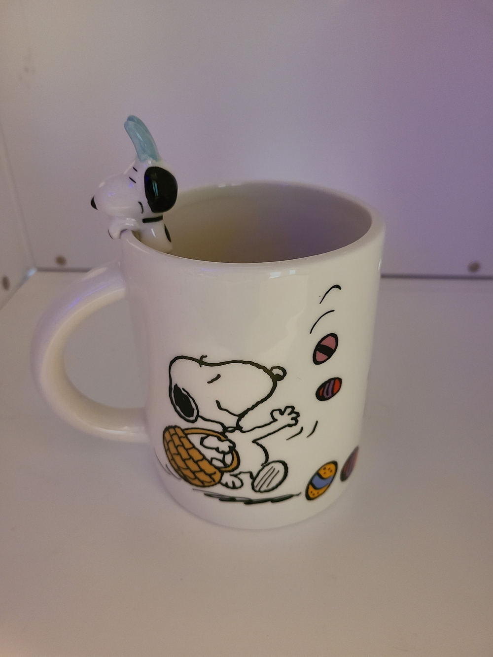 Peanuts White Snoopy Easter Egg Ceramic Mug